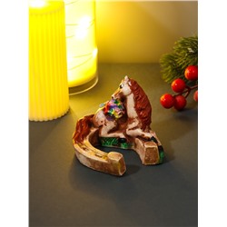 Фигурка гипс «Жеребенок на подкове», 8×8×6.5 см