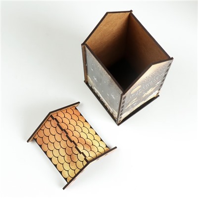 Новогодний чайный домик «Чёрное золото», 20×10.5×9.5 см
