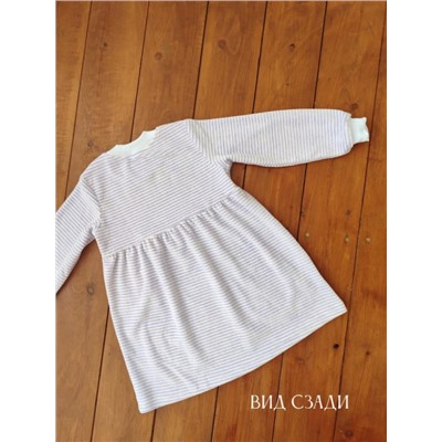 Платье Велюр с длинным рукавом 33054 (Лавандовый)