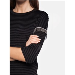 Джемперы CONTE LD 853 Ультрамодный фактурный джемпер с металлическим декором на рукавах