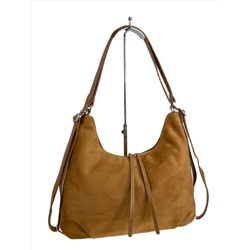 Женская сумка из искусственной замши, цвет коричнево-рыжий