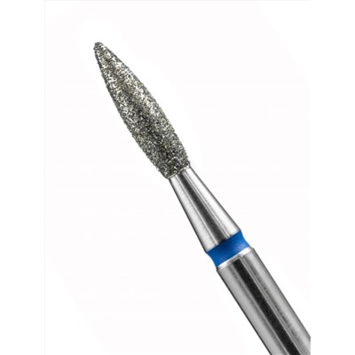 MANITA Фреза алмазная пламя острое для аппаратного маникюра 866.104.243.080.021 ФАП-2.1-8С, синяя насечка, ø 2,1 мм, 5 шт. 28362