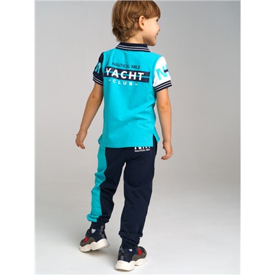 Сорочка трикотажная с воротником поло для мальчиков