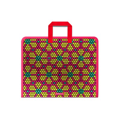 Папка на молнии пластиковая с ручками Pink&Yellow Beads, А4+