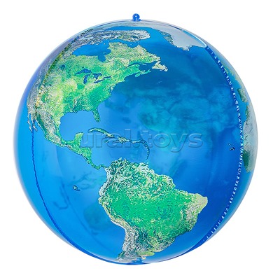 Шар 3D (22''/56 см) Сфера, Планета Земля, Глобус, 1 шт. в уп.