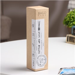Ароматический диффузор BAGO home, хлопок и лилия, с палочками, для дома, 40 мл