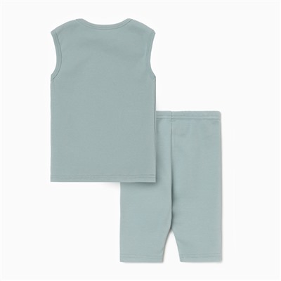 Комплект для девочки (майка и велосипедки) MINAKU, голубой, рост 98 см