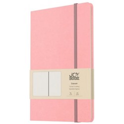 Блокнот А5  96л клетка "Joy Book. Персиковый пух" кожзам на резинке БДБК5964390 Эксмо