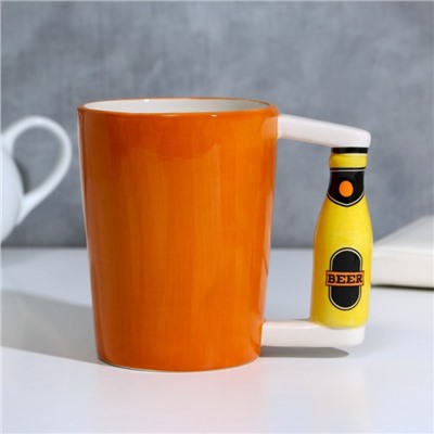 Кружка чайная керамическая Beer happy, 400 мл, 18+