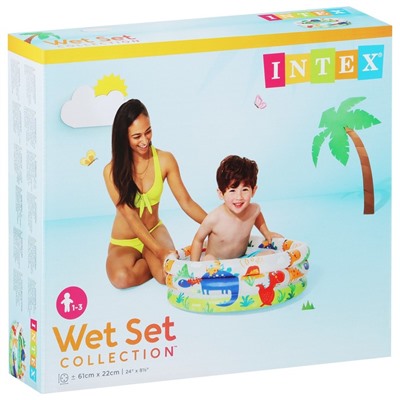 Бассейн надувной детский «Динозаврики», 61×22 см, от 1 до 3 лет, 57106NP INTEX