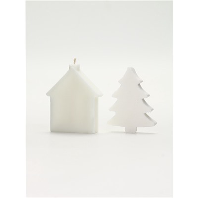 URAL LAB Минимал НГ Набор фигурное мыло елка и фигурная свеча дом