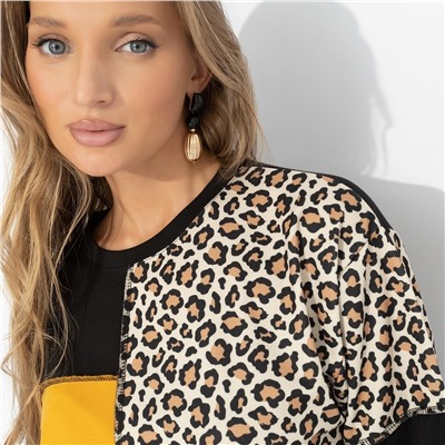 Лонгслив в стиле сolor block, Идеальная гармония (фэшн)