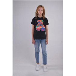 Футболка детская для девочек Teddy арт.6173814 (Черный)