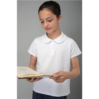 Блузка-поло с коротким рукавом для девочки Happyfox