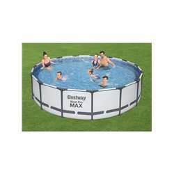 Бассейн каркасный Bestway Steel Pro MAX 56488, 457×107 см, фильтр-насос, лестница, тент, круглый