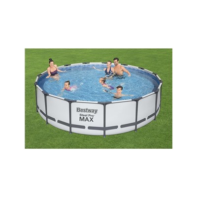 Бассейн каркасный Bestway Steel Pro MAX 56488, 457×107 см, фильтр-насос, лестница, тент, круглый