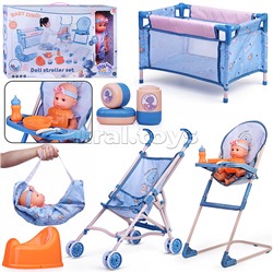 Пупс с аксессуарами 85801 "Лизонька" с аксессуарами (14 предметов) в коробке