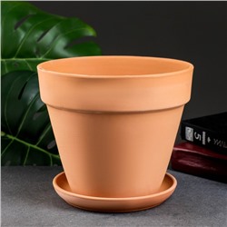 Горшок для цветов «Терракот», 2 л, d=18 см, h=16 см, керамический, с поддоном