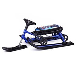 Игрушка Снегокат детский 111 "Mobile" с Т-образным толкателем и колесной базой (Котик на белом квадроцикле)