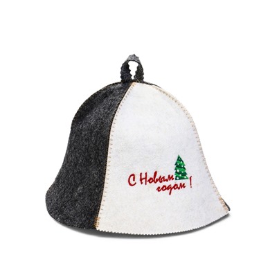 Шапка для бани и сауны «С Новым годом!», шерсть, полиэстер, «Добропаровъ»