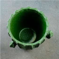 Фигурное кашпо для цветов «Кактус», 1 л, 13×16×14 см, керамика, зелёное
