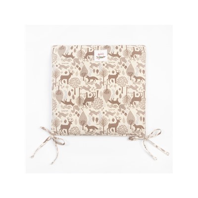 Подушка на стул« Доляна» Forest dwellers, 42×42 см, бежевая