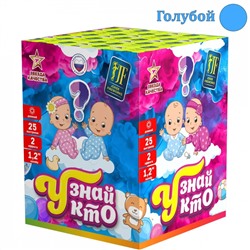 Дневной фейерверк JF DMC30-25 Flash B "Узнай кто" (мальчик, голубой дым) (1,2" х 25)