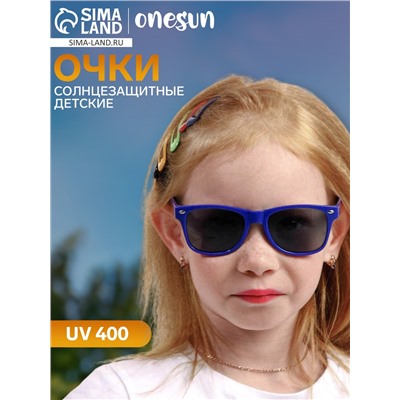 Очки солнцезащитные детские OneSun, uv 400, пружина,12.7×2.6×4 см, линза 4×5.4 см
