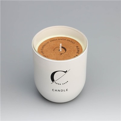 Свеча ароматическая Home Fragrance, ирис и сладости, белая, 7×8 см
