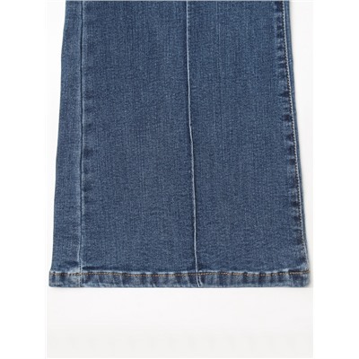 Джинсы женские клёш со стрелкой MINAKU: Jeans Collection, размер 40, синие