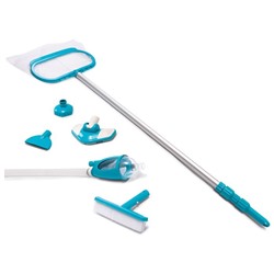УЦЕНКА Набор для чистки бассейна: пылесос с 3 насадками, сачок, прямая щётка, 279 см, 28003 INTEX