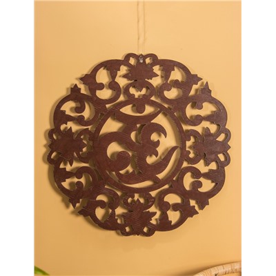 Панно «Ом», 60×60×1 см, коричневое