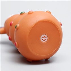 Игрушка для собак «Оленёнок 3Х»,12×6 см, пищащая, винил, коричневая