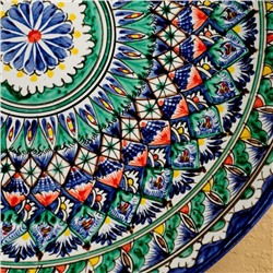 Ляган узбекский Риштанская Керамика, d=41 см, синий