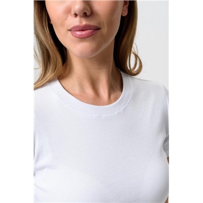 14410 футболка женская укороченная (Белый)