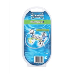 Станок для бритья Schick (Wilkinson Sword) Protector-3 Metal (+1 кассета)