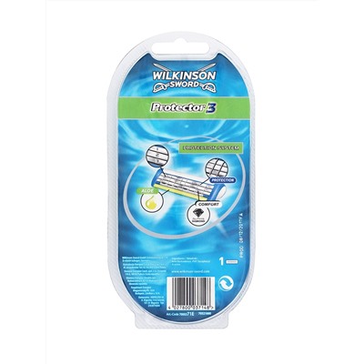Станок для бритья Schick (Wilkinson Sword) Protector-3 Metal (+1 кассета)
