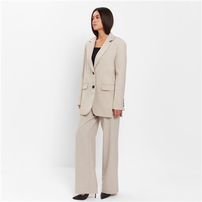 Пиджак женский с боковыми разрезами MIST, размер 52-54, бежевый