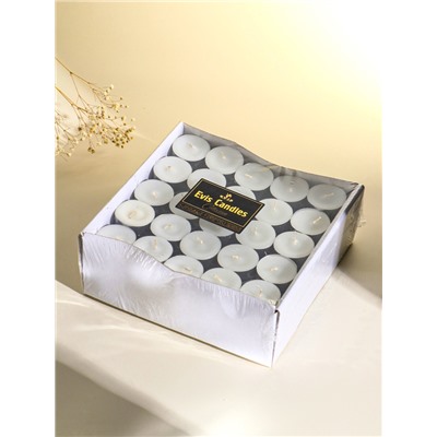 Набор свечей чайных 50 шт., d=37 мм, 15 г, 3 ч. горения