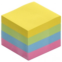 Бумага для заметок с клеевым краем 51х51 мм 400л ассорти пастель 4 цв. без линовки IFSNS51-4P inФОРМАТ