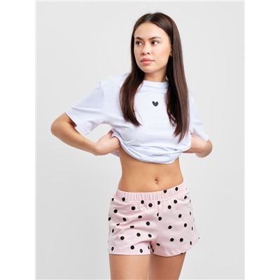 Пижама женская (футболка, шорты) KAFTAN Cute, размер 52-54