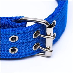 Ошейник четырехслойный, 64×4 см, ОШ 50-58 см, полиэстер, синий