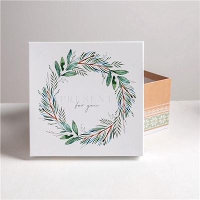 Набор подарочных коробок 5 в 1 «Зимний», 14×14×8 - 22×22×12 см, Новый год