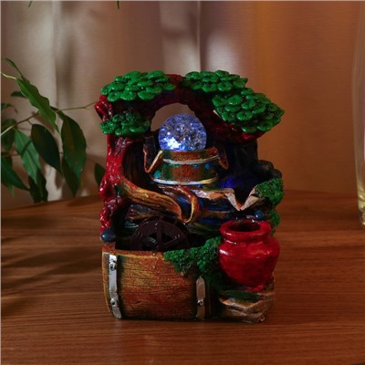 Фонтан «Кувшинчик в лесу», 11×13×18 см, с подсветкой