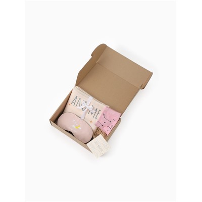 Набор подарочный женский «Этель» Just relax, плед 75×100 см, носки 36-39 (23-25 см), маска для сна