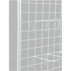 Стойка с сеткой односторонняя, в комплекте 48 крючков для семян, 63×49×183 см, белая