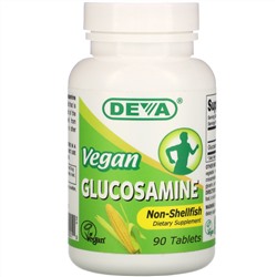Deva, Vegan Glucosamine, 90 Tablets