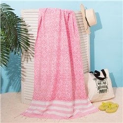 Полотенце - пештемаль для ванны «Этель. Персия», 90×170 см, розовое