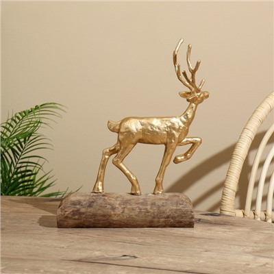 Сувенир «Олень», 26.5×13×36 см, полимерная смола, манговое дерево