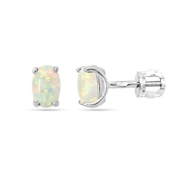 Серьги из серебра опал, СПН127